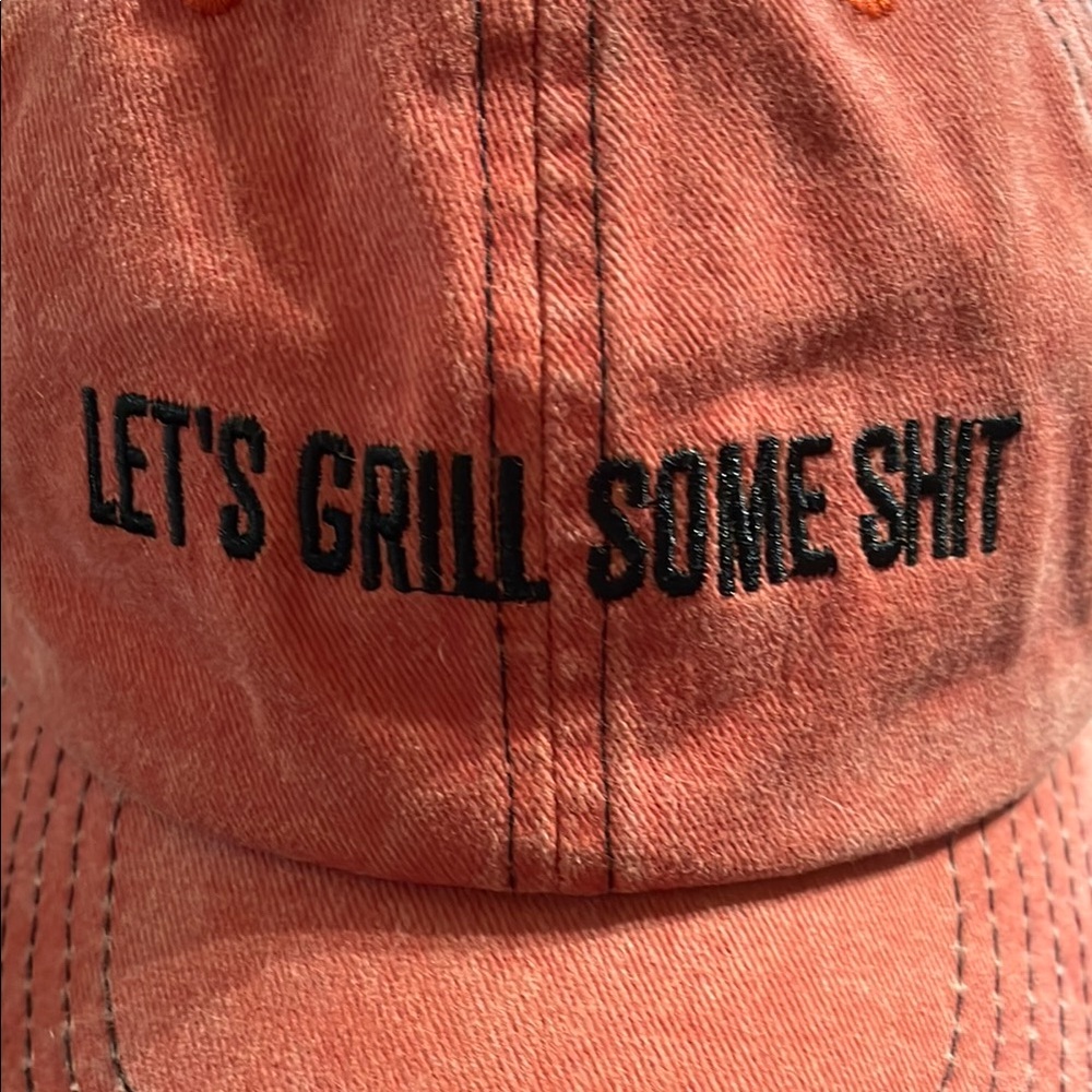 NWT - Primitives by Kathy - Let’s grill some shit - Red Embroidered Cap - Picture 2 of 6